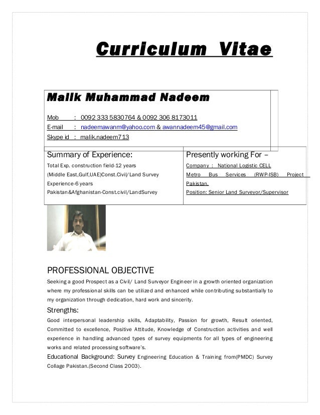 land surveyor resume