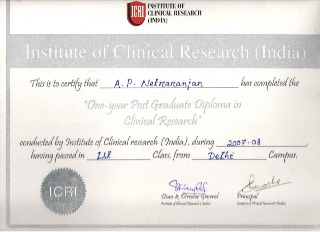 clinical research pg diploma in canada