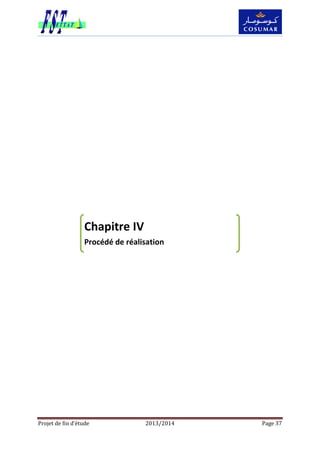 Projet de fin d’étude 2013/2014 Page 37
Chapitre IV
Procédé de réalisation
 