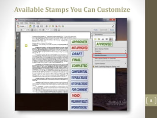 8
Available Stamps You Can Customize
 