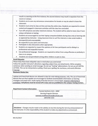 College Algebra Syllabus