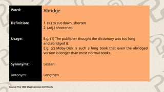 SAT 101 PRESENTATION SLIDE FOR TEACHING | PPSX
