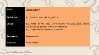 SAT 101 PRESENTATION SLIDE FOR TEACHING | PPSX