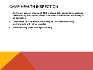 Safety and Health at Camp (2) (1) | PPTX