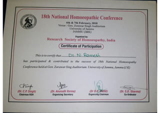 Conference certificates