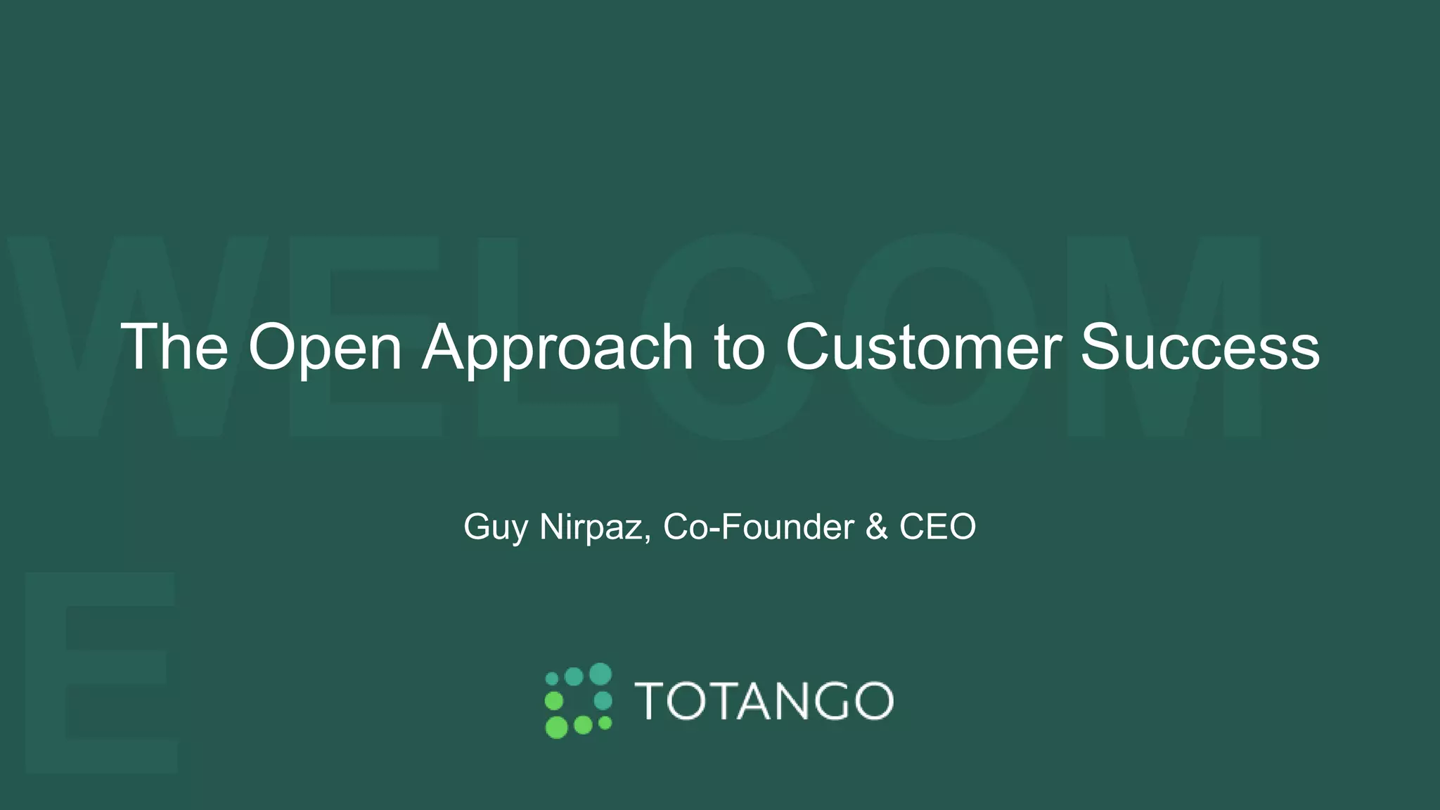The Open Approach to Customer Success
Guy Nirpaz, Co-Founder & CEO