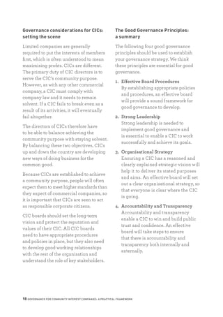 Governance for Community Interest Companies | PDF