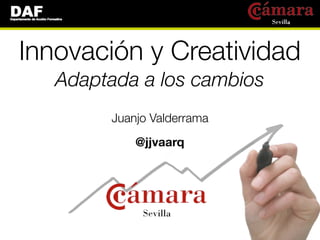 Innovación y Creatividad
   Adaptada a los cambios
        Juanjo Valderrama
            @jjvaarq
 