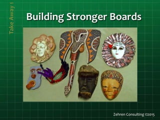 Building Stronger Boards
TakeAway1
Zehren Consulting ©2015
 