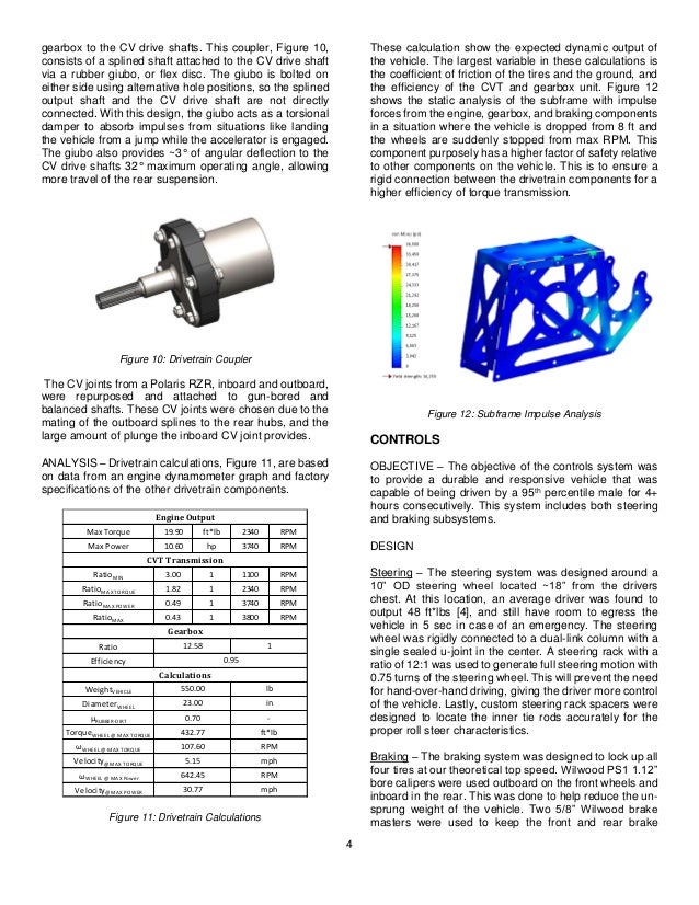 2015 UTSA Baja SAE Design Report