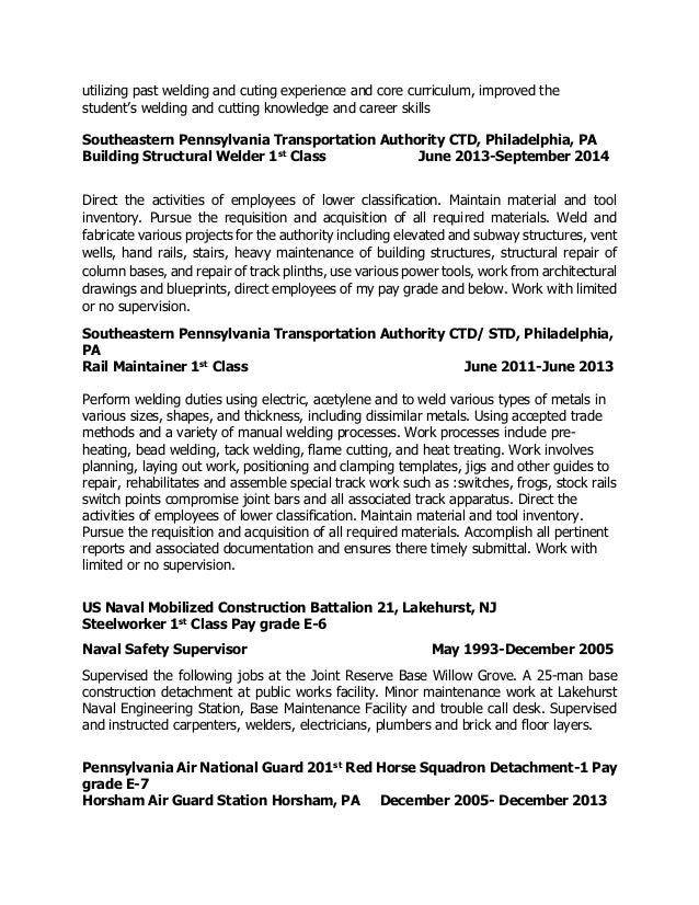 certified welder resume