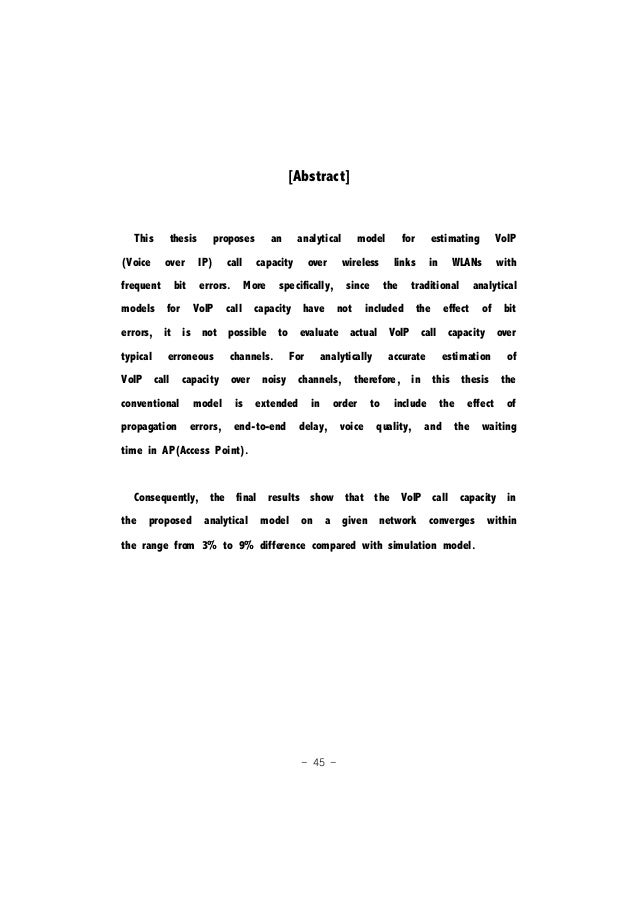 Master thesis voip