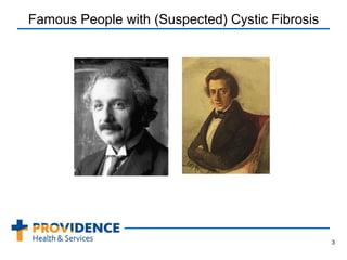 Famous People with (Suspected) Cystic Fibrosis
3
 
