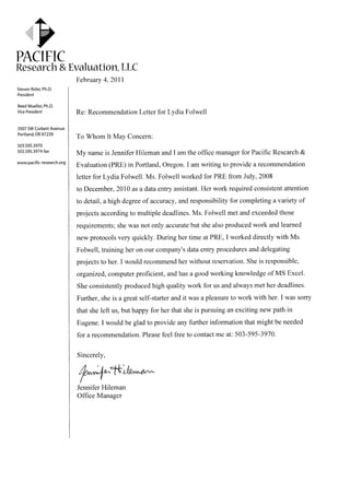 Recommendation Letter from PRE 2-4-11