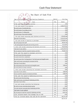 3535
Cash Flow Statement
 