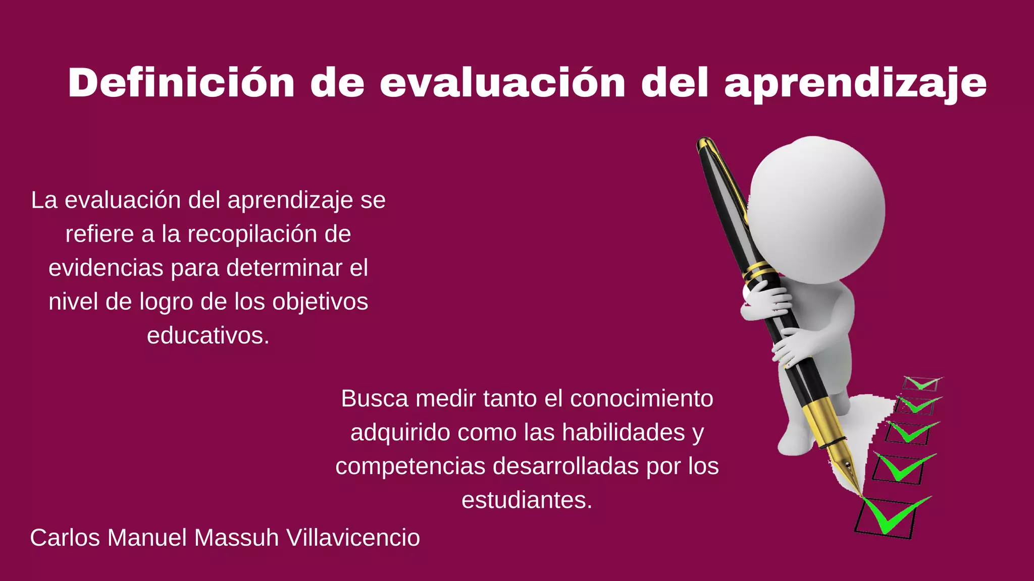 El aprendizaje como objeto de evaluación