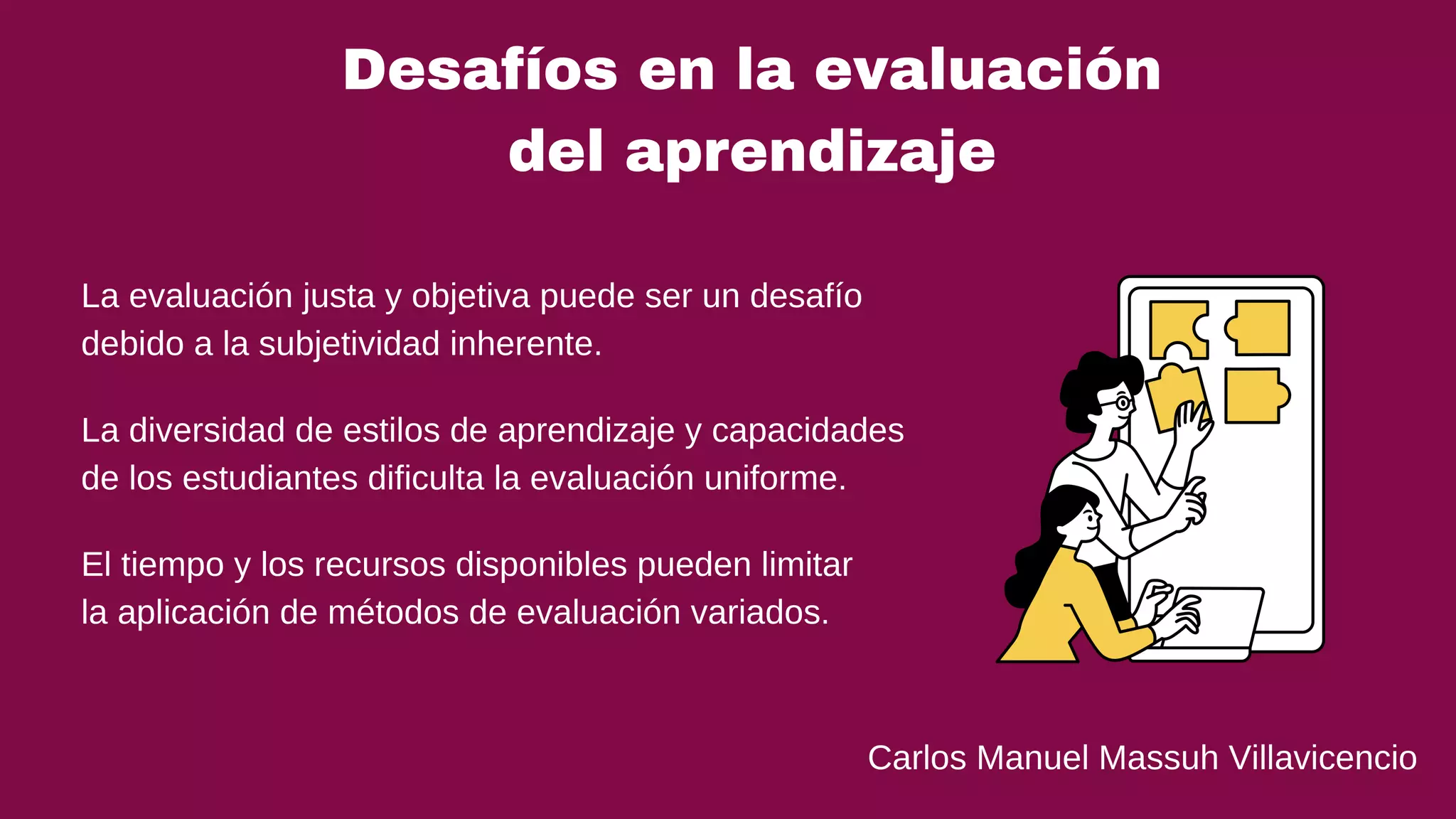 El aprendizaje como objeto de evaluación