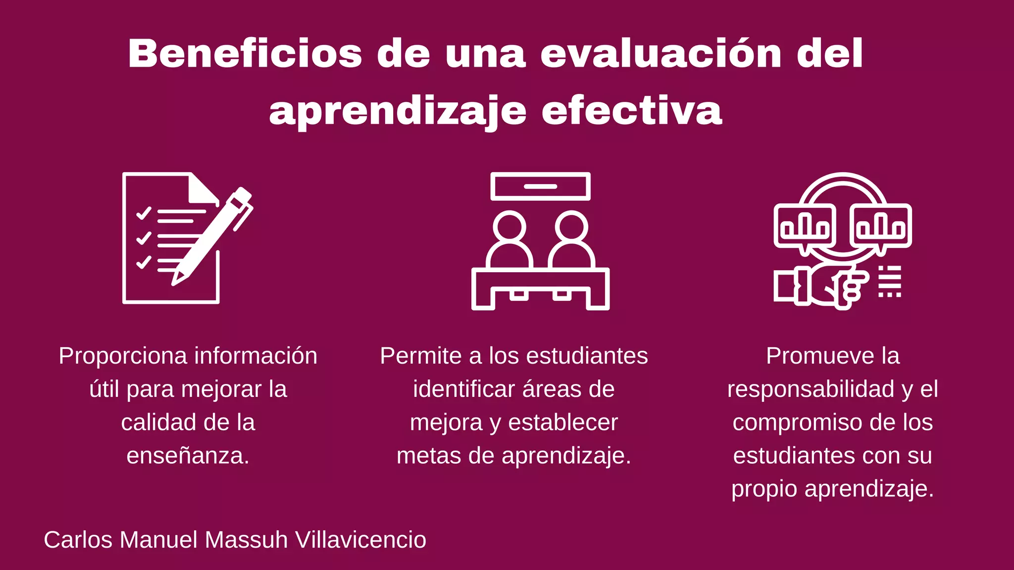 El aprendizaje como objeto de evaluación