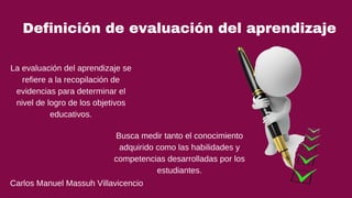 El aprendizaje como objeto de evaluación