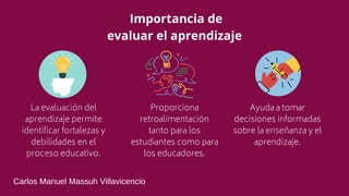 El aprendizaje como objeto de evaluación