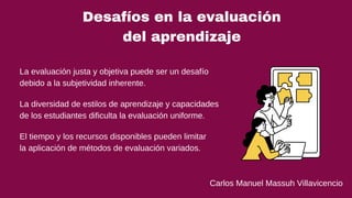 El aprendizaje como objeto de evaluación