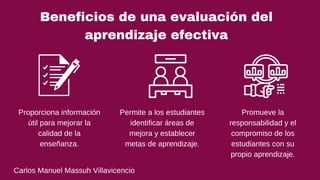 El aprendizaje como objeto de evaluación