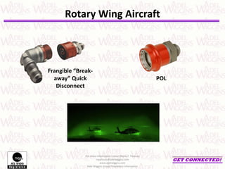Frangible “Break-
away” Quick
Disconnect
POL
For more information contact Mario F. Pantuso
mpantuso@adelwiggins.com
www.adelwiggins.com
Adel Wiggins Group Proprietary Information
Rotary Wing Aircraft
 