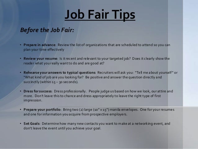 job fair questions employers ask