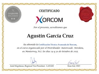 Certificaion_Xorcom_AgustínGarciaCruz