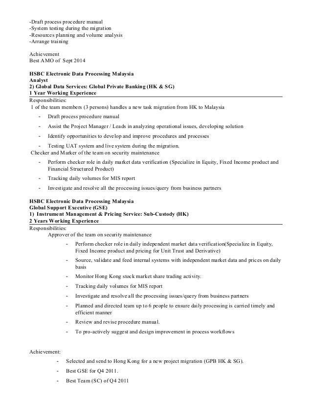 data processing resumes