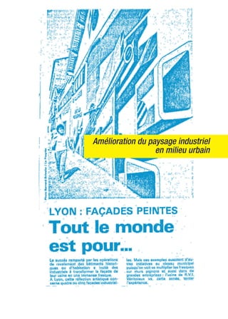 La Jeune Chambre Economique de Lyon a souhaité mettre en lien les Centres d’Aide par le
Travail (CAT) existant en 1989 et ...