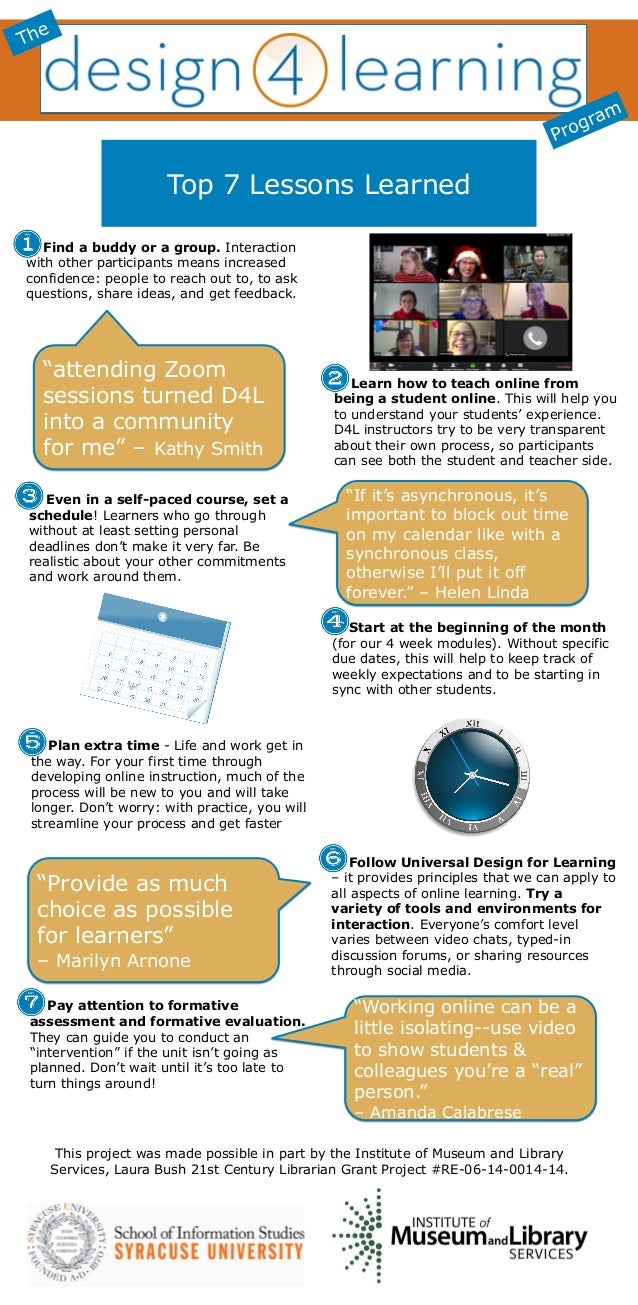 Take Your Library Instruction Online! The Design for Learning Program