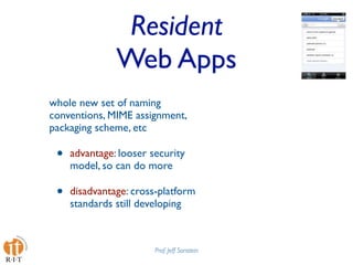 Mobile Web Apps Best Practices Presentation at Design4Mobile 2009