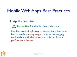 Mobile Web Apps Best Practices Presentation at Design4Mobile 2009