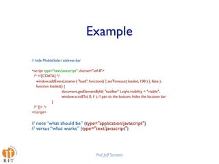Mobile Web Apps Best Practices Presentation at Design4Mobile 2009