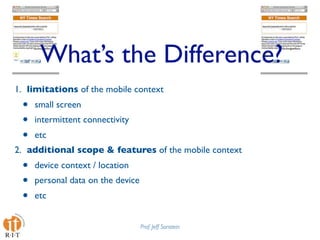 Mobile Web Apps Best Practices Presentation at Design4Mobile 2009
