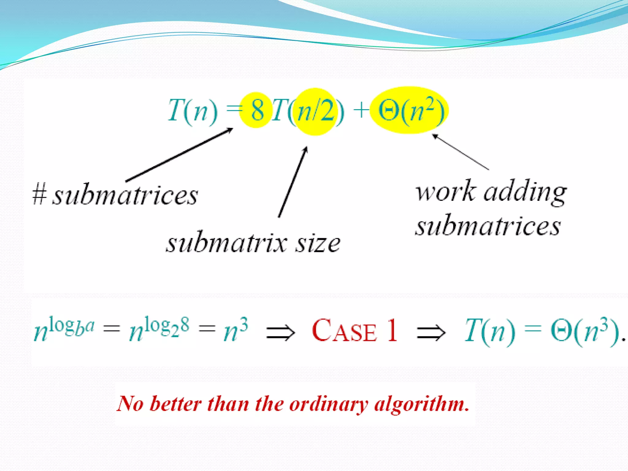 strassen matrix multiplication algorithm