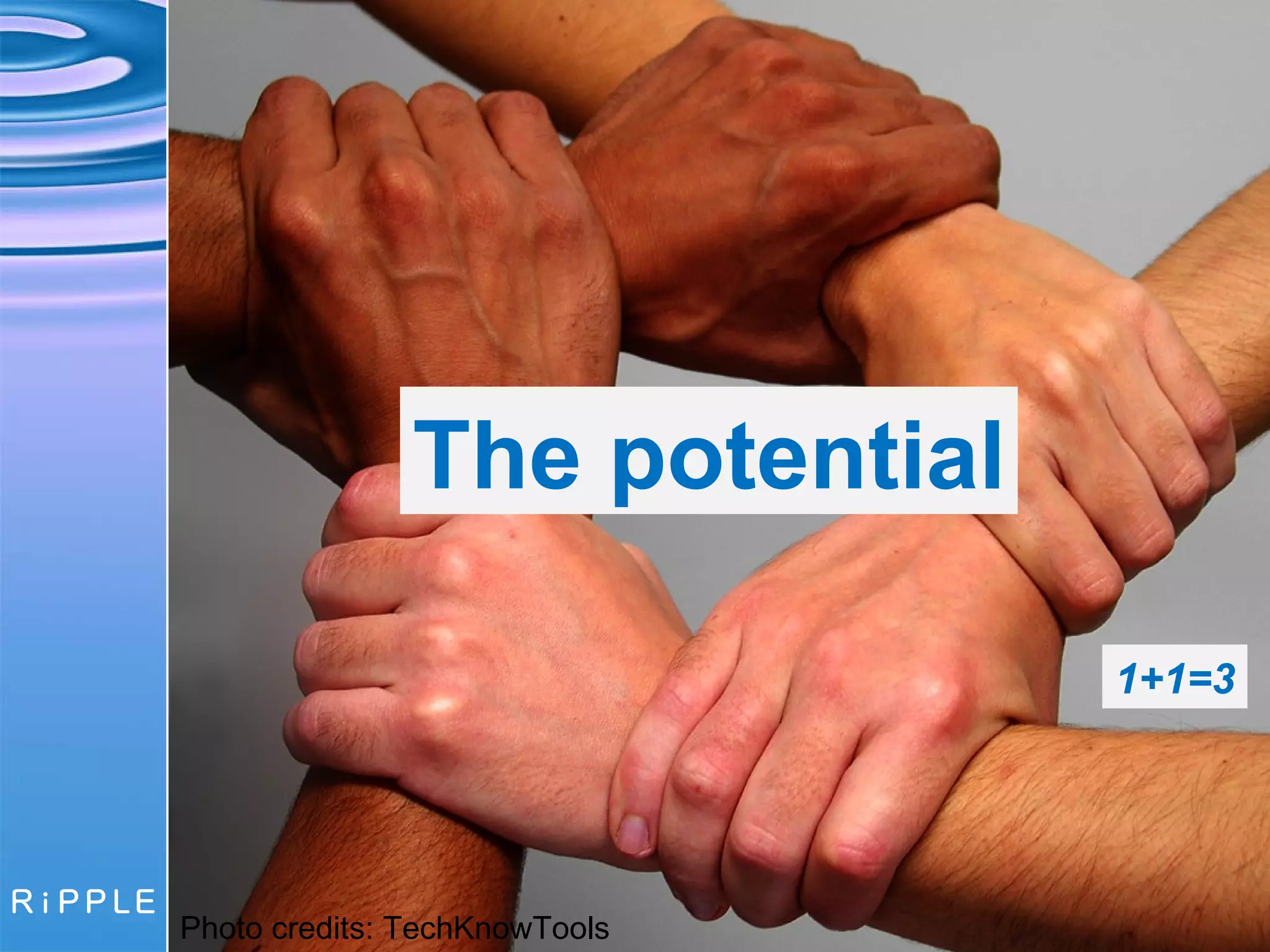 The potential Photo credits: TechKnowTools 1+1=3 