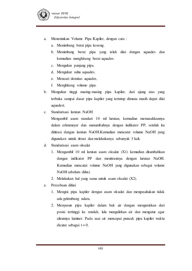Makalah Difusivitas Integral Makalah Difusivitas Integral