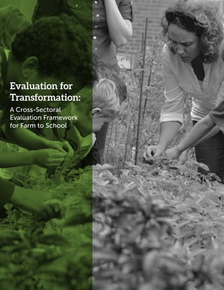 NATIONAL FARM TO SCHOOL NETWORK
ICHAPTER #: NAME OF CHAPTER
Evaluation for
Transformation:
A Cross-Sectoral
Evaluation Framework
for Farm to School
 