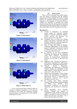 Modal analysis of a 2-cylinder crankshaft using ANSYS | PDF