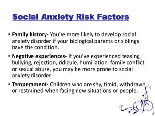 Social Anxiety presentation | PPTX