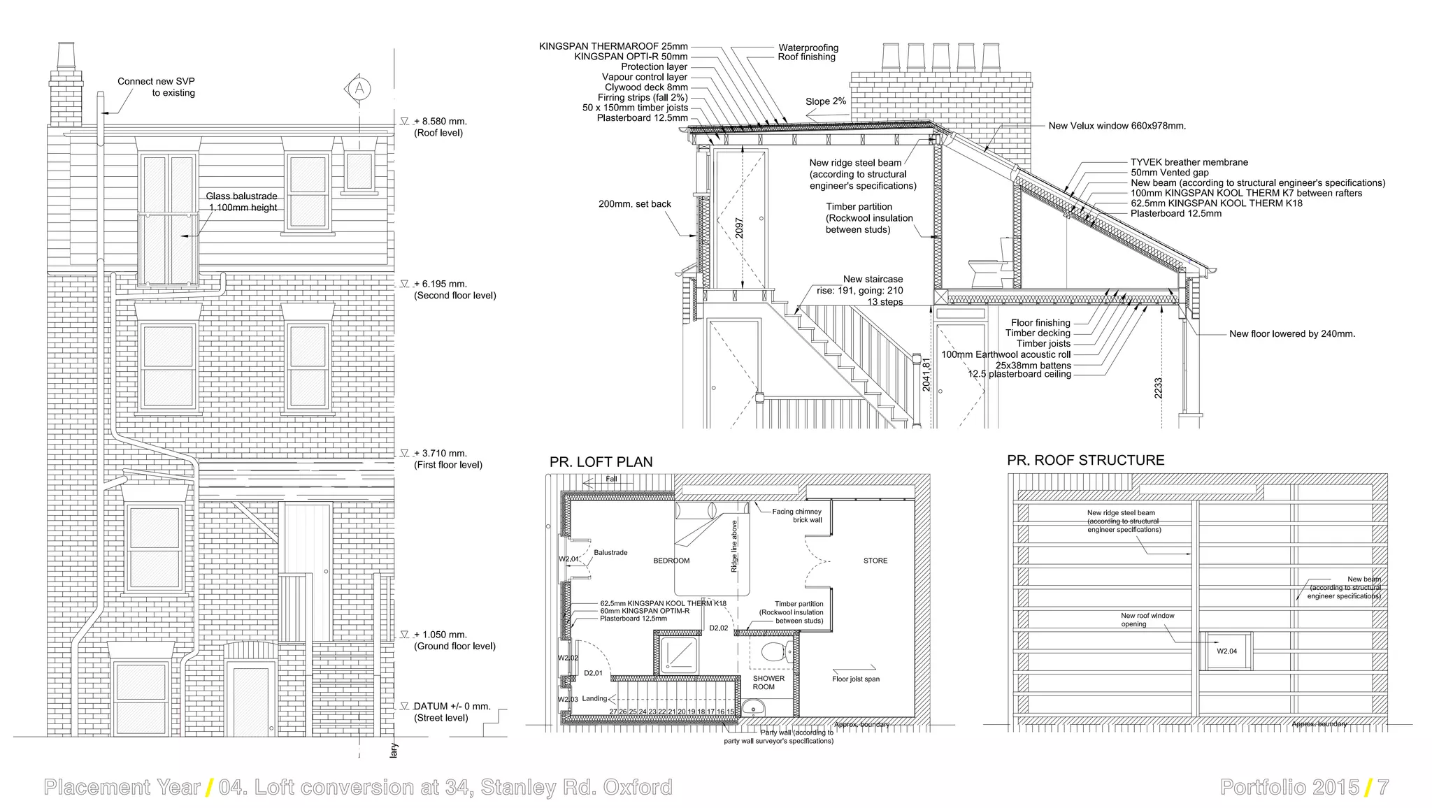 Portfolio 2015 / 7Placement Year / 04. Loft conversion at 34, Stanley Rd. Oxford
 