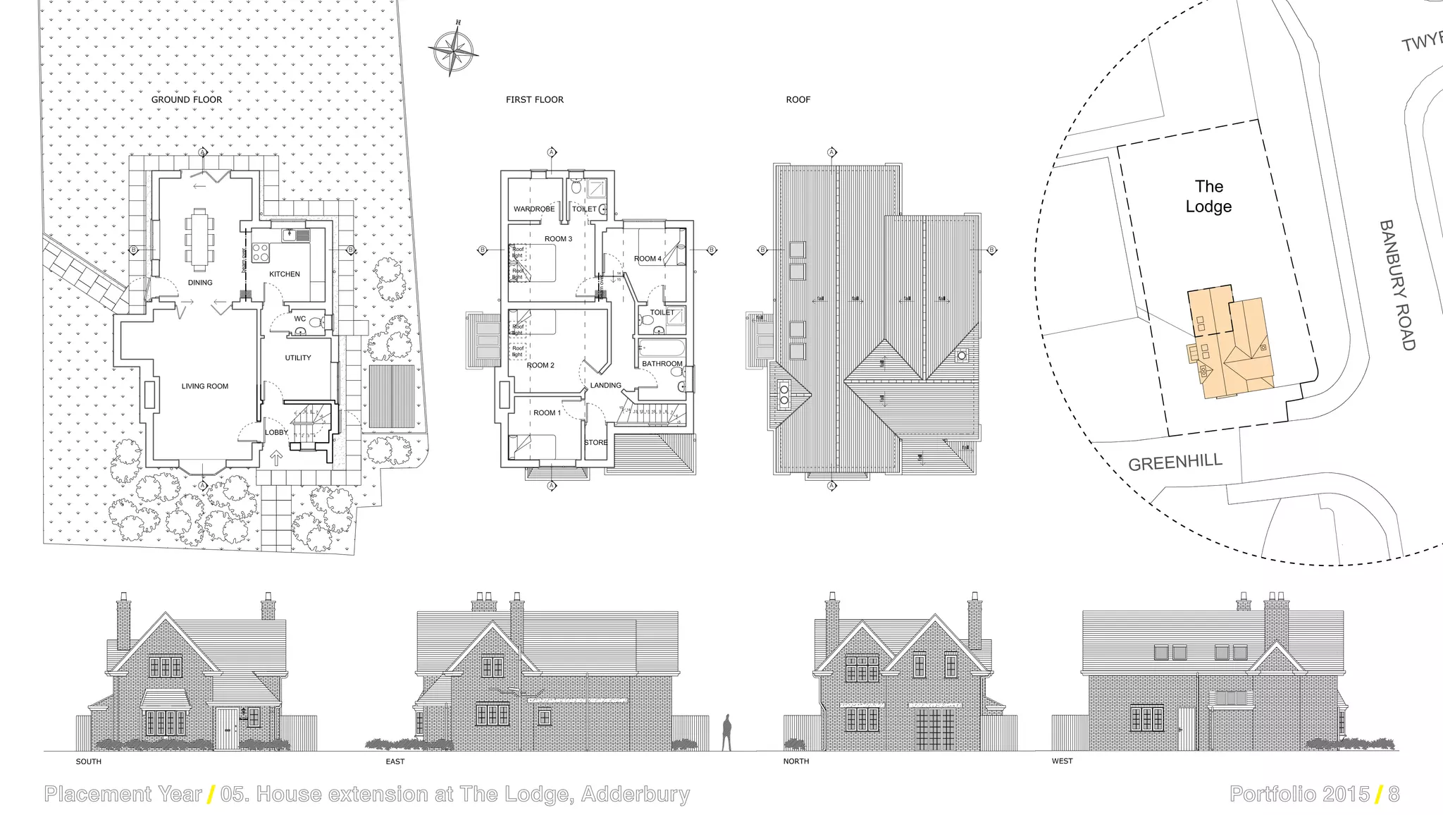 Portfolio 2015 / 8Placement Year / 05. House extension at The Lodge, Adderbury
 