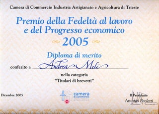 Andrea Meli - Premio CCIAA di Trieste