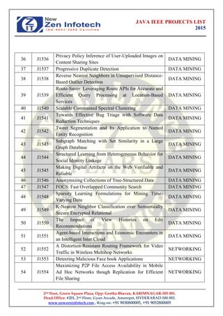 JAVA IEEE -2015 | PDF