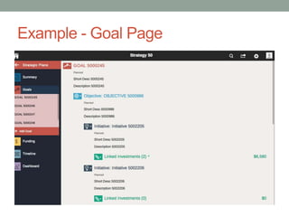 Example - Goal Page
 