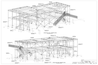 CUSTOMER:
DRAWN BY: DATE: (D/M/Y)
PROJECT:
DWG#
CPI Construction Ltd.
BW 20/12/13
EDCON Power Tongs
E1
CHECKED BY:DATE: (D/M/Y)
IC3D
REV#
0HOLES: 13/16" Ø U.N.O.
PAINT: CISC/CPMA 1-73A GREY PRIMER JOB#
1166
ALL STEEL CRAFT
PHONE: (780) 478-6668 FAX: (780) 478-6677
FABRICATORS LTD.
0 ISSUED FOR CONSTRUCTION 13/03/14 BW
A ISSUED FOR APPROVAL 03/01/14 BW
REV DESCRIPTION DATE BY
ELEVATION VIEW
SEE DWG E5
ROOF PLAN
SEE DWG E3
2ND FLOOR PLAN
SEE DWG E2
EDCON Power Tongs - ISOMETRIC VIEW
(LOOKING NORTH-EAST)
STAIR #1
SEE DWG E8
ELEVATION VIEW
SEE DWG E5
ANCHOR BOLT PLAN
SEE DWG EM1
MISC FRAMING BELOW
SEE DWG E9
RTU FRAMES
SEE DWG E11
ROOF HATCH LADDER
SEE DWG E9
STAIR #2 & HANDRAIL
SEE DWG E7
STAIR #3 & HANDRAIL
SEE DWG E10
ELEVATION VIEW
SEE DWG E4
TRANSFORMER ENCLOSURE
SEE DWG E12
STAIR #3 & HANDRAIL
SEE DWG E10
STAIR #2 & HANDRAIL
SEE DWG E7
ELEVATION VIEW
SEE DWG E4
BOLLARDS
SEE DWG E12
RTU FRAMES
SEE DWG E11
MISC FRAMING BELOW
SEE DWG E9 2ND FLOOR PLAN
SEE DWG E2
EDCON Power Tongs - ISOMETRIC VIEW
ELEVATION VIEW
SEE DWG E6
(LOOKING SOUTH-WEST)
ROOF HATCH LADDER
SEE DWG E9
STAIR #1
SEE DWG E8
ROOF PLAN
SEE DWG E3
 