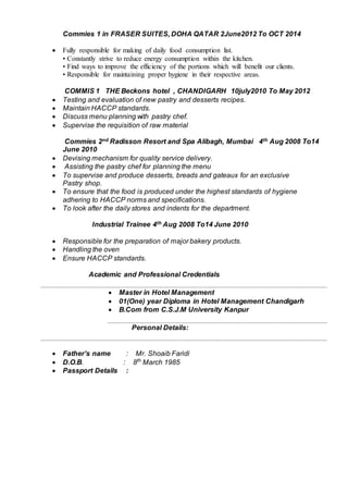 faridi fuzail cv (1) | DOCX