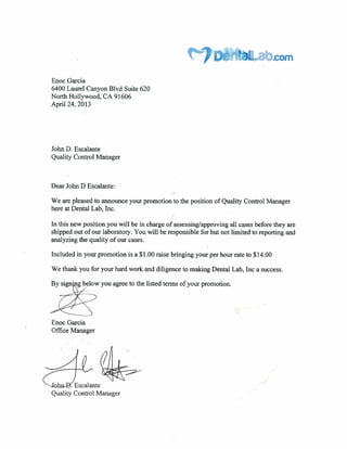 Dentlab_com Letter of Promotion